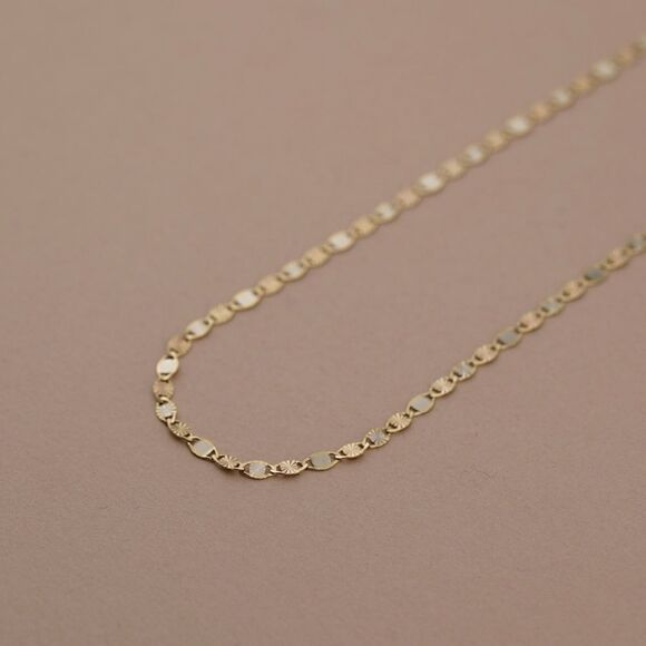 14k REAL Gold Solid 2.5 mm Tri color Valentino Chain Necklace with Spring Clasp - Picture 3 of 7